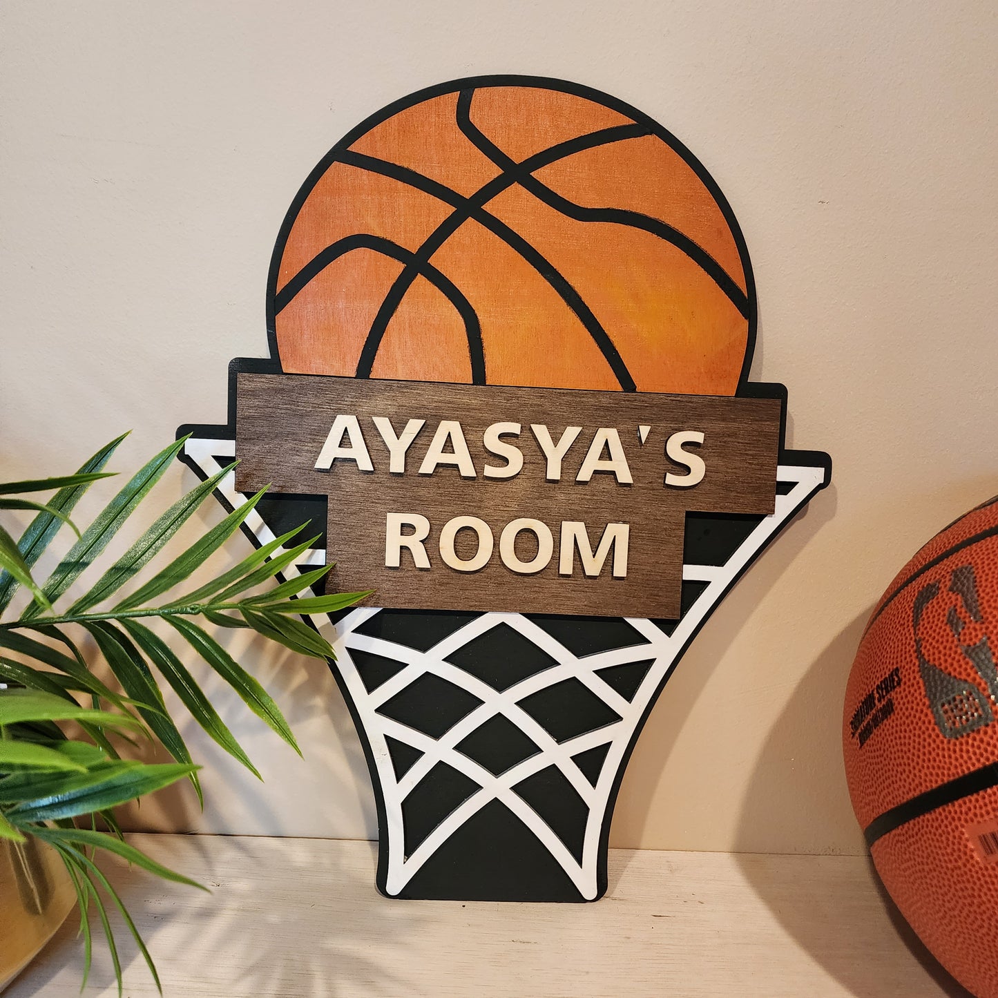 Basketball Themed Room Decor, Personalized Sports Decor for Boys