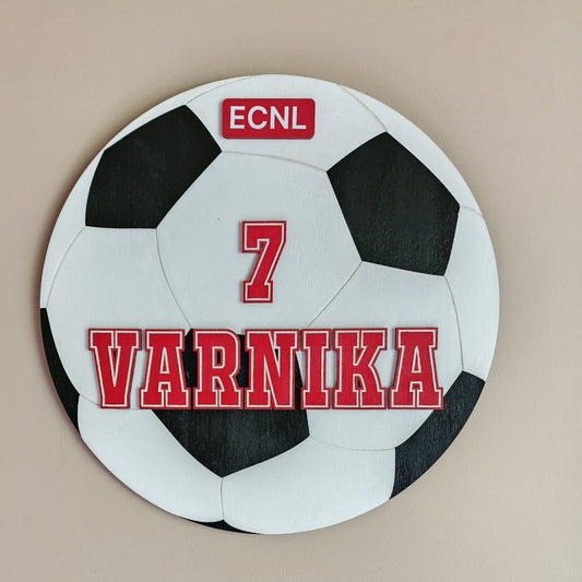 Premium Edition - Soccer Name Sign for Teenagers Room Decor