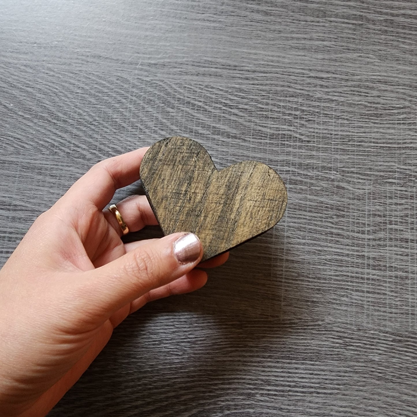 Wooden Heart Shaped Box