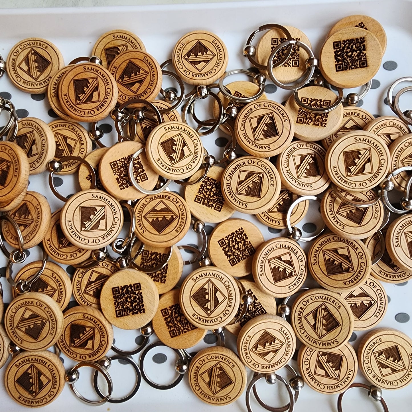 Simple Wooden Keychains, (Bulk Pricing Available)