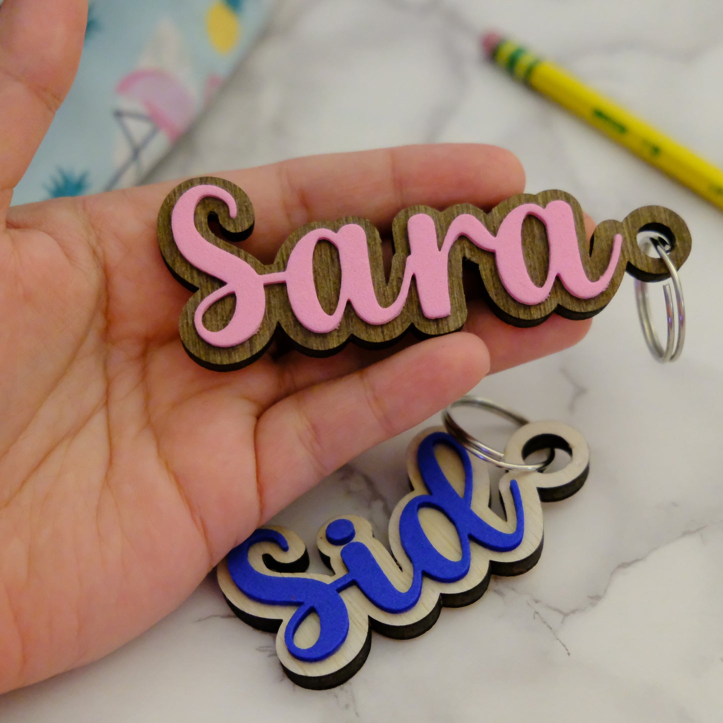 3D Name Keychains, Personalized favors