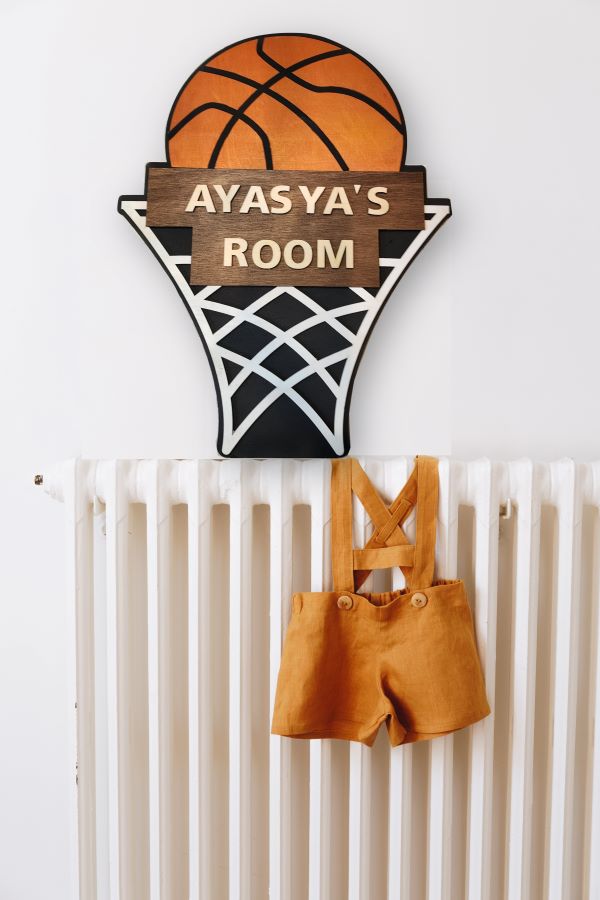 Basketball Themed Room Decor, Personalized Sports Decor for Boys